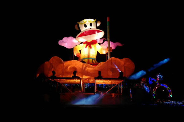 中台灣燈會與大嘴猴合作打造主燈。（圖片來源／2016台灣燈會在台中【中台灣燈會】Taiwan Lantern Festival）