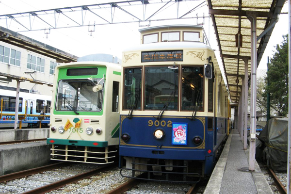 都電荒川線9002號列車變身都電櫻花號。（圖片來源／東京都交通局）