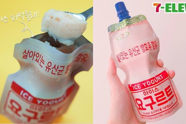 韓國7-11推出大包裝的養樂多，不管用喝的或是當冰沙吃都很方便。