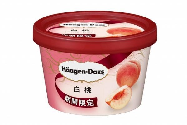 Häagen-Dazs在日本推出期間限定的白桃口味。（圖片來源／Häagen-Dazs）