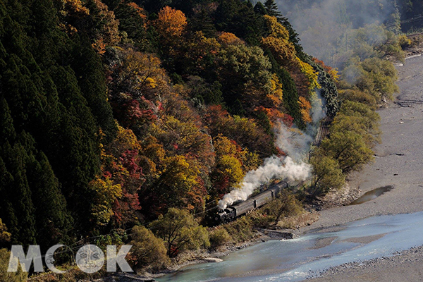 大井川鐵道沿途的風景，讓遊客體驗放空的列車時光。（圖片提供／樂天旅遊）