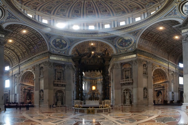 聖彼得大教堂是世界上最大的教堂。(圖片來源／wikipedia）