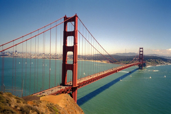 金門大橋是美國舊金山的地標。(圖片來源／wikipedia）