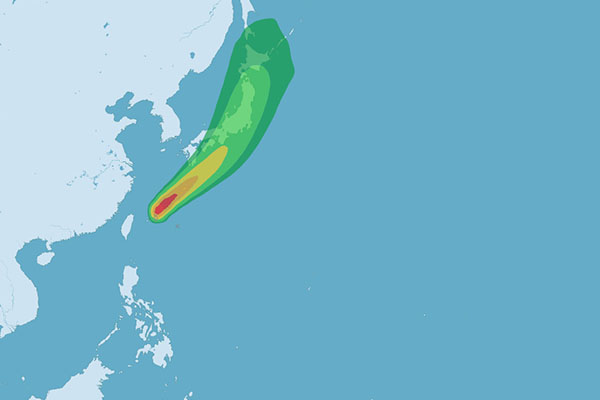 輕颱「瑪瑙」在上午已形成。(圖片來源／中央氣象局）