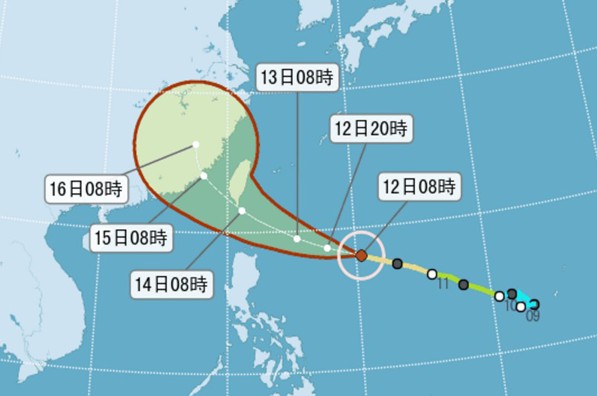 中颱莫蘭蒂中秋連假襲台，須做好防颱準備。(圖片來源／中央氣象局)
