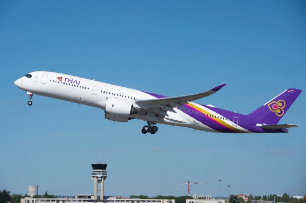 泰航啟用A350XWB廣體客機。(圖片來源／Thai-airways)
