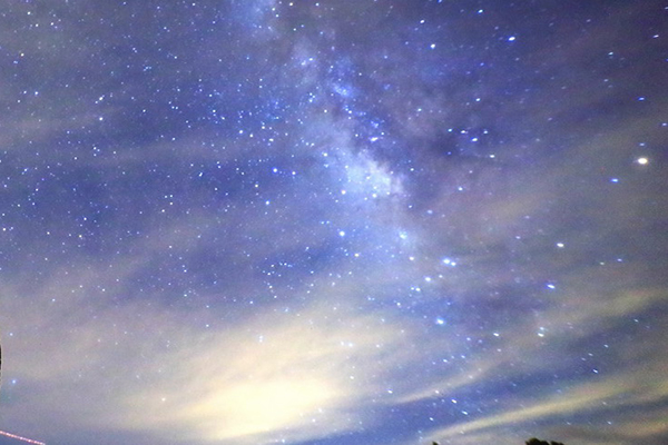 翠峰湖的銀河美景 (圖片來源／太平山國家森林遊樂區)