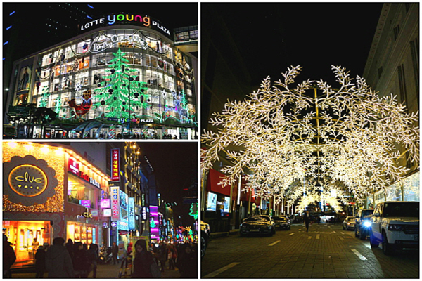 整個首爾明洞都將籠罩在各式聖誕樹、翅膀、光圈等主題燈飾中 (圖片來源／韓國觀光公社)