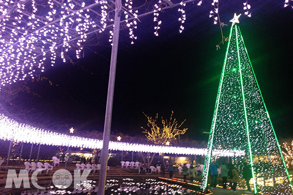 足利公園的350萬彩燈中有345萬顆使用了LED燈，致力於環保與節能 (攝影／MOOK景點家張盈盈)