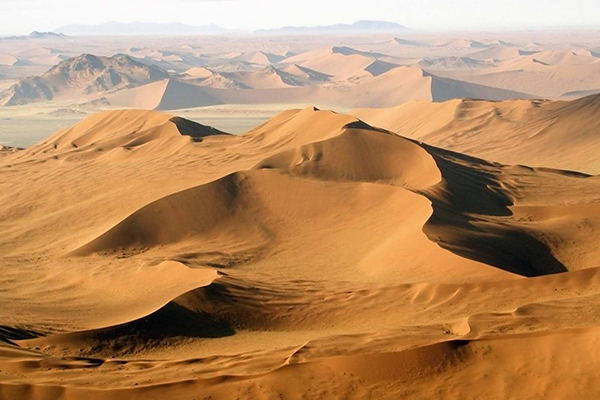 骷髏海岸一望無際的金黃沙漠 (圖片來源／Skeleton Coast Safaris)