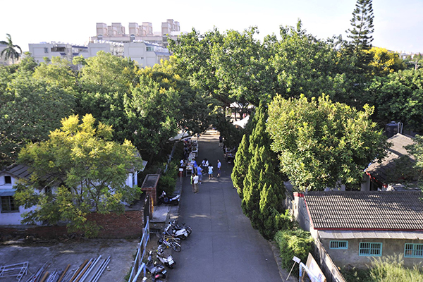 空拍馬祖新村，眷村文創聚落 (圖片來源／中壢馬祖新村眷村文創基地)