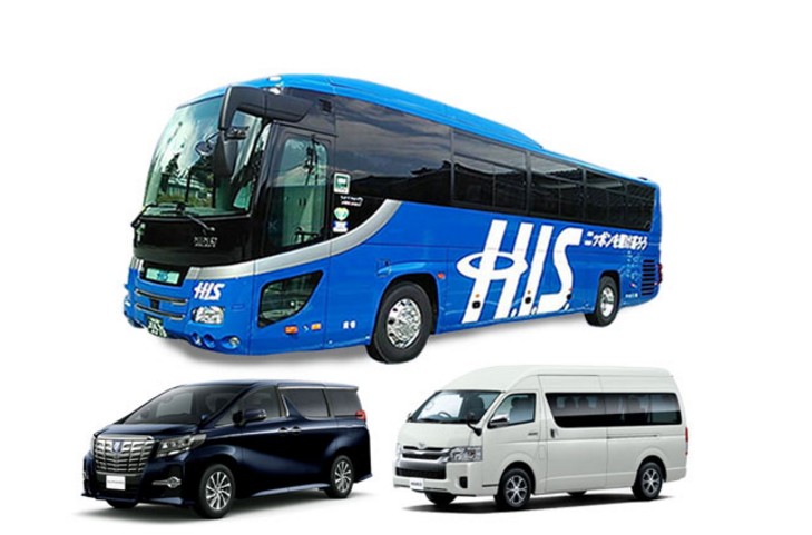 H.I.S.巴士當地遊的交通工具有大中小型巴士、休旅車，選擇多元。(圖片提供／H.I.S.)
