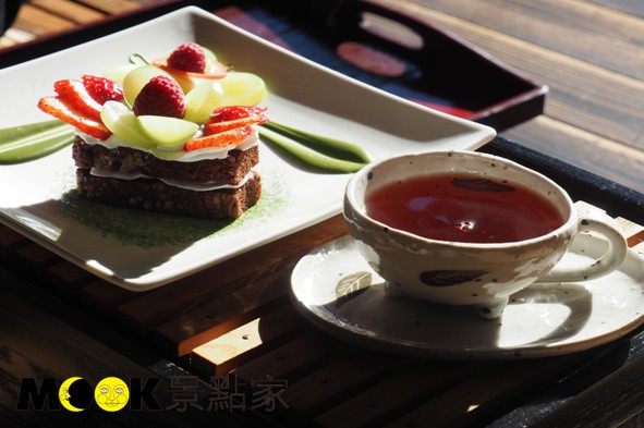 茶太郎`s café山神美味的茶香料理與甜點。（攝影／MOOK景點家張盈盈）