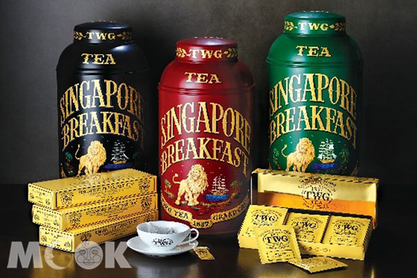 TWG TEA手工純棉茶包一盒15入，圖為獅城早餐茶。（圖片提供／TWG TEA）