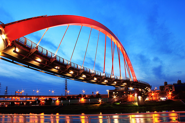 彩虹橋為《通靈少女》第二集的夕陽取景地 (圖片來源／台北市工務局水利處)