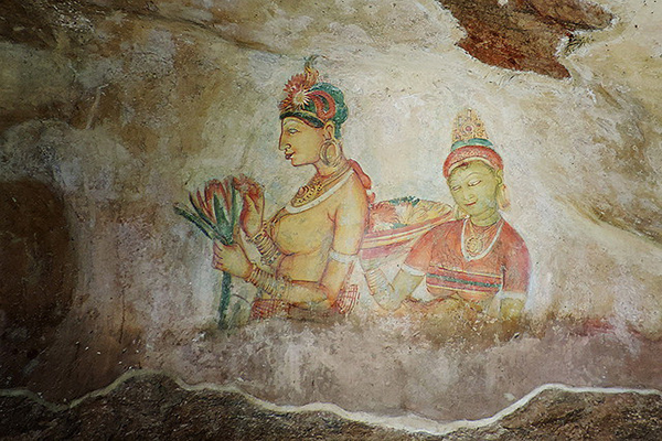 錫吉里耶壁畫 (圖片來源／Sigiriya、Drriss & Marrionn)