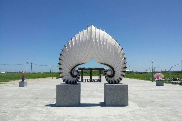 澎湖吉貝島發表新公共藝術作品。 (圖 / 設計者吳飛達)
