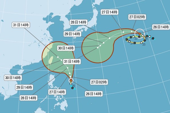 尼莎颱風走勢。(圖／中央氣象局)
