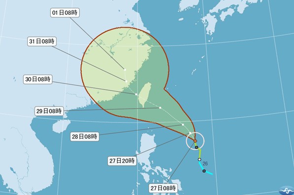 尼莎恐為穿心颱   最快28日海陸警齊發