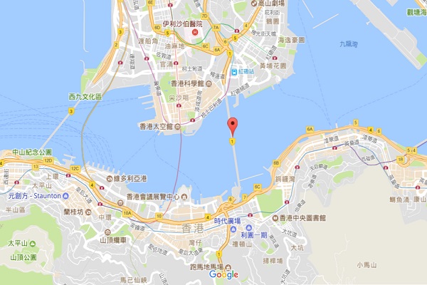 香港海底隧道位置示意圖（圖／GOOGLE MAP）