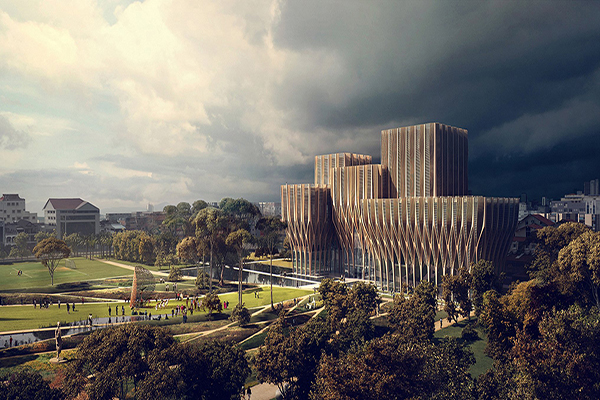 柬埔寨種族滅絕中心 (圖／Zaha Hadid Architects)