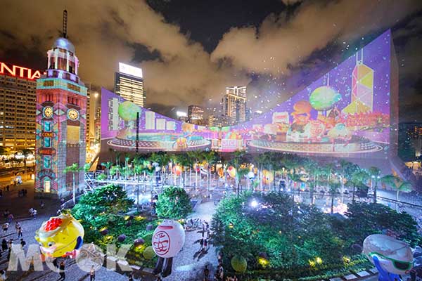 全新多感官動畫體驗─「閃躍維港」光影匯演。(圖片提供／港旅局)