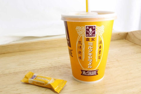 兒時回憶的森永牛奶糖也配合日本麥當勞製成奶昔推出 （圖／macaroni）