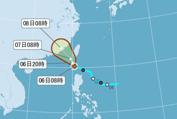 谷超輕度颱風生成  不排除發布陸上警報