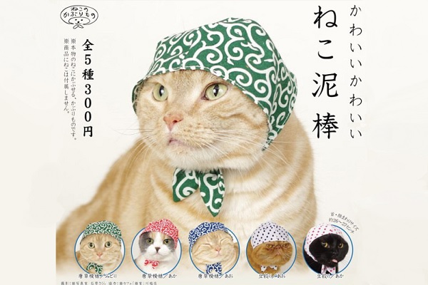 日本奇譚扭蛋先前推出的「貓咪小偷頭巾」系列也讓引發代購風潮（圖／奇譚扭蛋）
