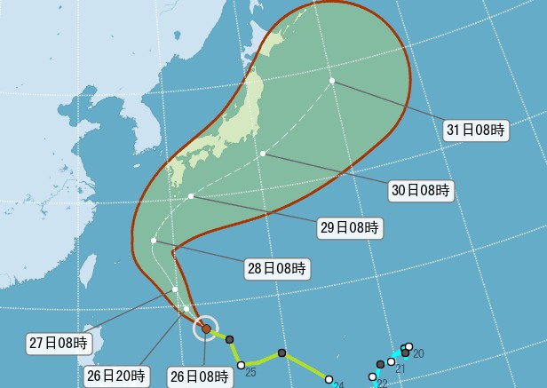 蘇拉颱風走勢。（圖／中央氣象局）