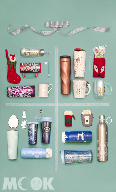 星巴克耶誕設計的商品及用品 (圖片提供／統一星巴克)