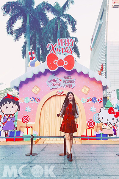 台中新光三越中港店「櫻桃小丸子x Hello Kitty耶誕夢幻樂園」 (圖片提供／c_p.y.7)