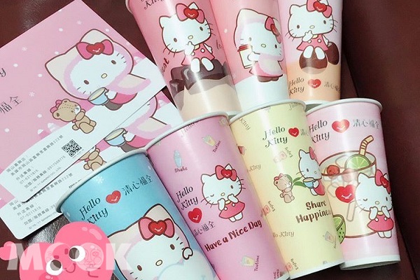 清心福全與Hello Kitty聯名推出許多可愛杯裝吸睛，引發粉絲搶收集（圖／hsing_miao）