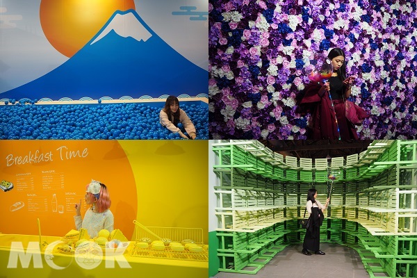 色廊展以15種顏色為主題製造出15種不同的場景，利用時下流行元素打造一日生活空間，於松山文創園區二號倉庫展出