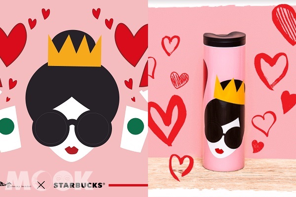 知名咖啡品牌星巴克因應情人節的到來再度與紐約時尚品牌「alice + olivia」合作推出聯名商品為情人節帶來更創意玩味的風格選擇（圖片提供／星巴克）