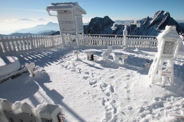 玉山氣象站雪景（圖／中央氣象局）