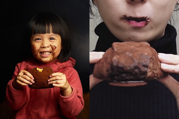 紅片亞洲各地的「髒髒包」，將麵包外層圖上巧克力醬再灑滿可可粉，讓人品嘗時絕對會沾滿嘴，形成髒兮兮的樣貌使人發笑，也成為網路上熱門的話題食品（圖／semeur聖娜、Our Bakery）