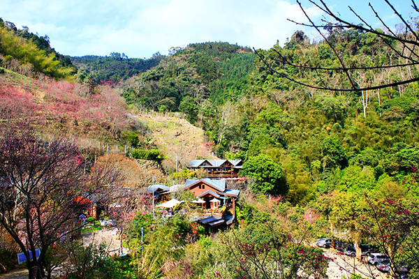 碧絡角座落在山谷之間