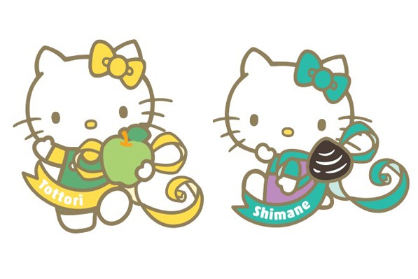 鳥取縣限定(左)與島根縣限定(右)Hello Kitty。