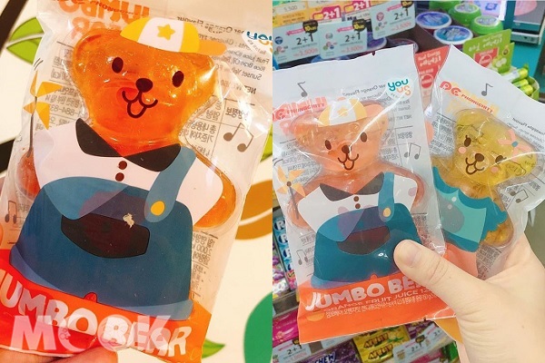 「熊大王」JUMBO BEAR軟糖一上架就在韓國引起話題，現在也成為韓國零食代購的熱門商品之一（圖片提供／joan730905、demoon719）