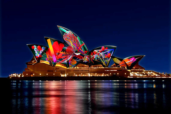 超大級燈光音樂秀  雪梨光雕藝術節