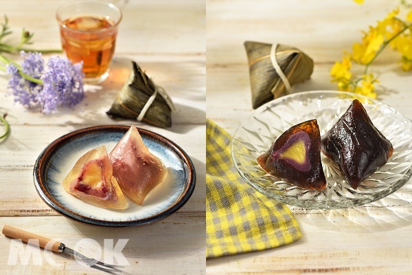 酸甜的「蜂蜜莓果星冰粽」及以台灣在地食材製成的「紅茶紫薯地瓜星冰粽」。