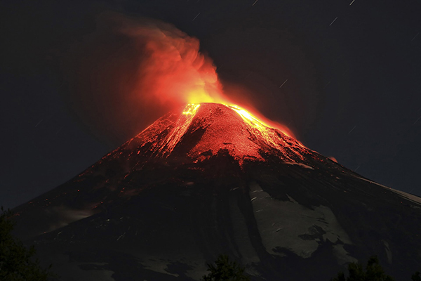 維利亞里卡火山 (圖／美聯社Aton Chile)