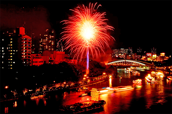 天神祭奉納花火 (圖／大阪觀光局)