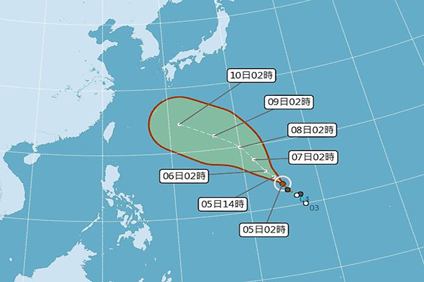 今年第8號颱風「瑪莉亞」於4日晚間形成 (圖／中央氣象局)