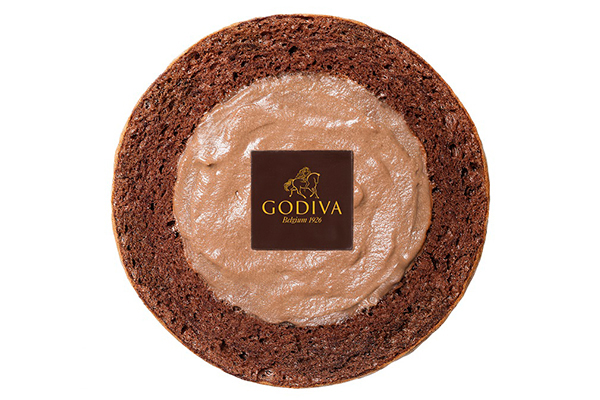 「GODIVA黑巧克力慕絲蛋糕」以70%與50%兩種黑巧克力豆及進口鮮奶油製成。