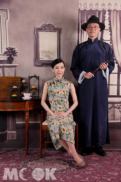 台北晶華酒店主打「穿越時空愛上你」換裝旗袍與馬褂的懷舊旅程。