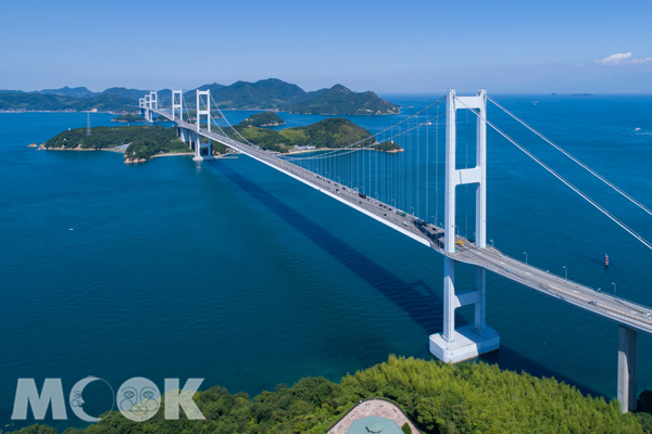 「瀨戶內島波海道」為日本第一條橫斷海峽的單車道。