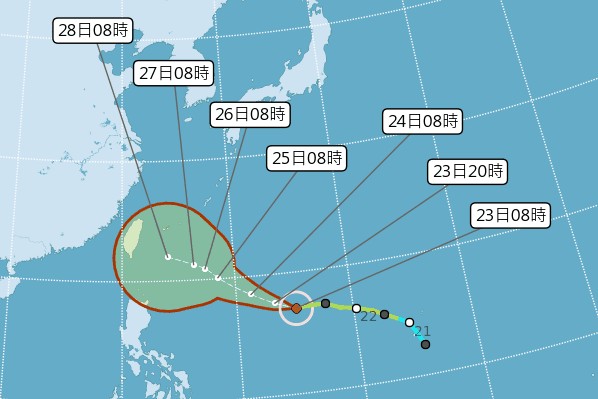 潭美颱風增強為中颱  北部東部賞月不易