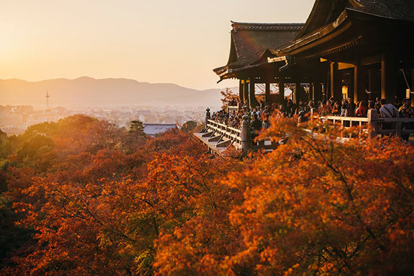 清水寺是賞楓名所，位處半山腰可俯瞰整個京都。 (圖／清水寺)